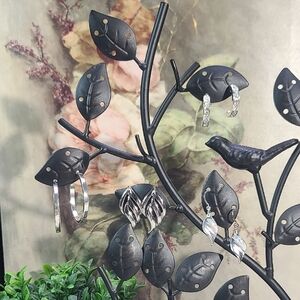 Elegant Silver Hoop and Drop Earrings Set Of 4